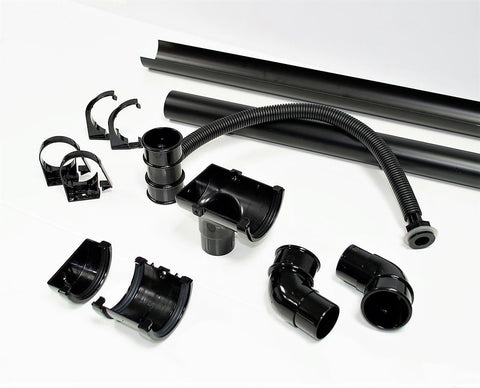 Floplast Miniflo Round Half-Shed Gutter Pack