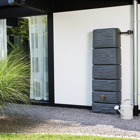 Graf Dark Grey Slim Stone Wall Tank 350 Litres