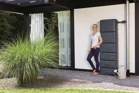 Graf Dark Grey Slim Stone Wall Tank 350 Litres